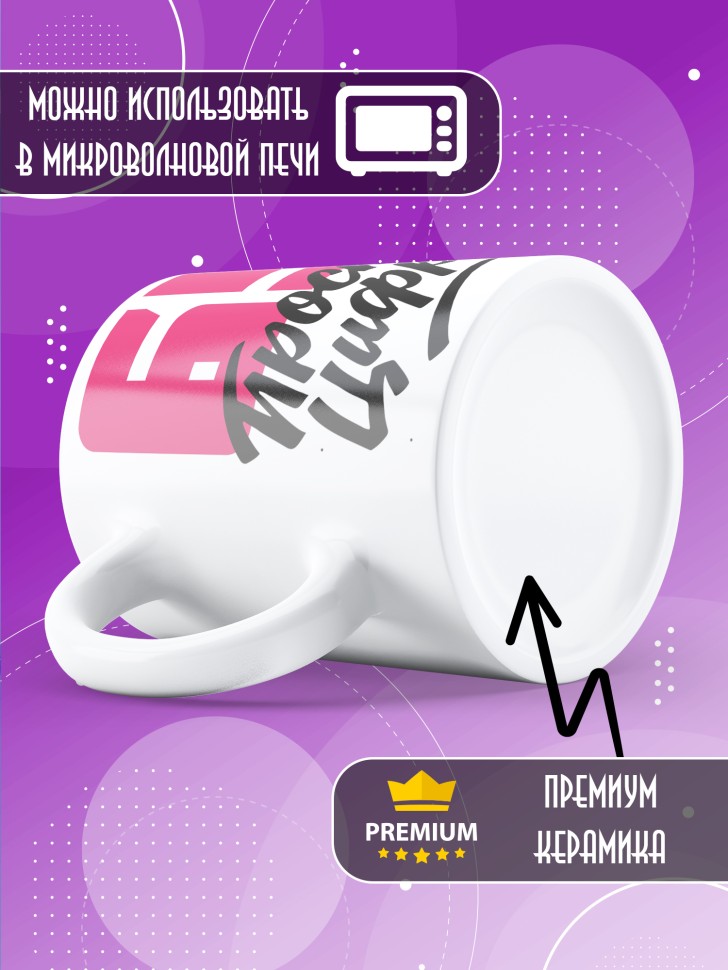 Кружка керамическая с принтом в подарок на день рождения 