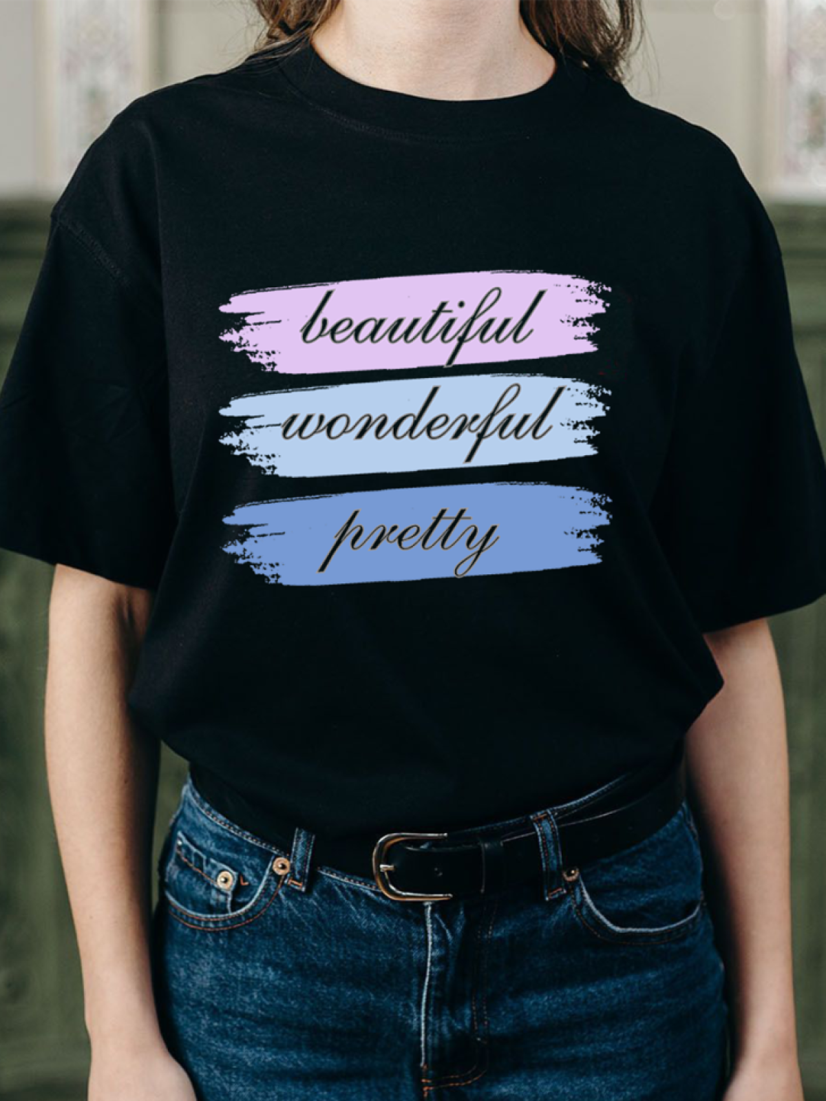 Футболка оверсайз женская черная