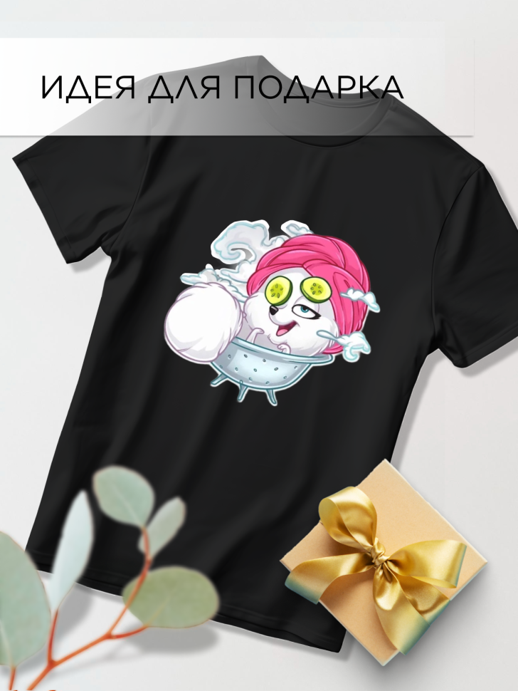 Футболка оверсайз с принтом Релакс черная