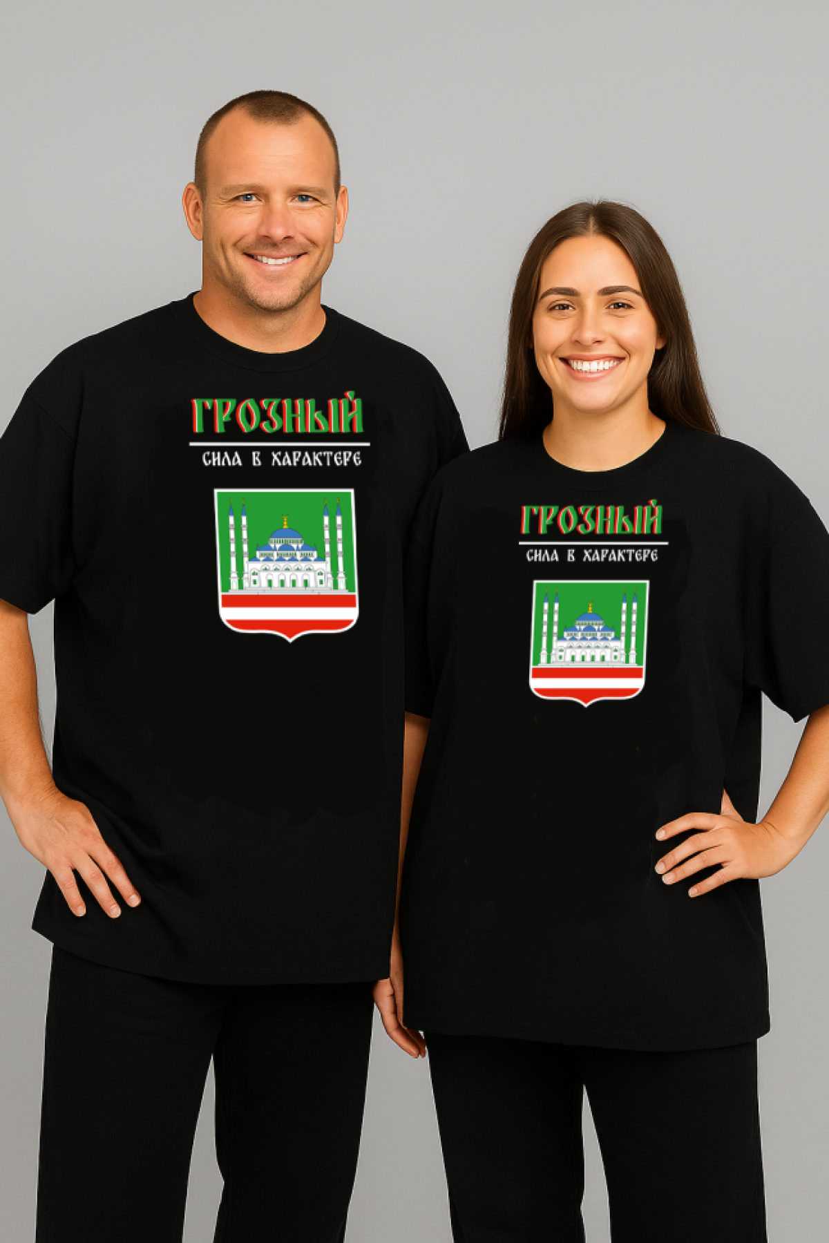 Футболка оверсайз с гербом Грозный 2 Футболка оверсайз с гербом Грозный 2