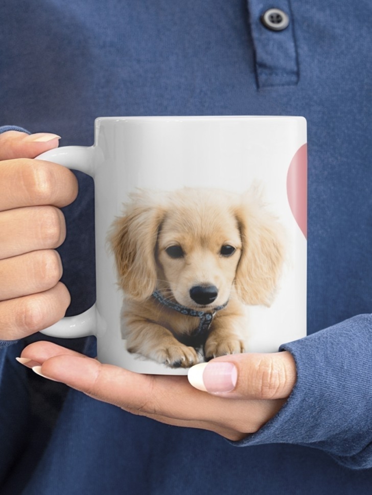 Кружка керамическая с принтом собачка 