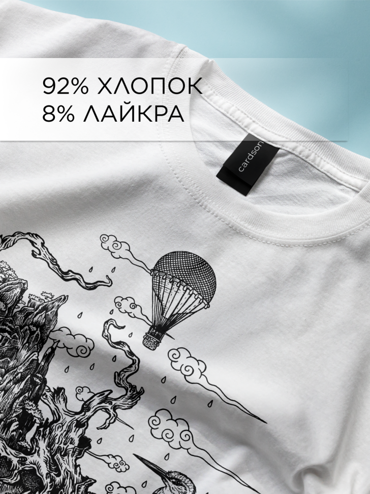 Футболка оверсайз универсальная с принтом Панда Горы Футболка оверсайз универсальная с принтом Панда Горы