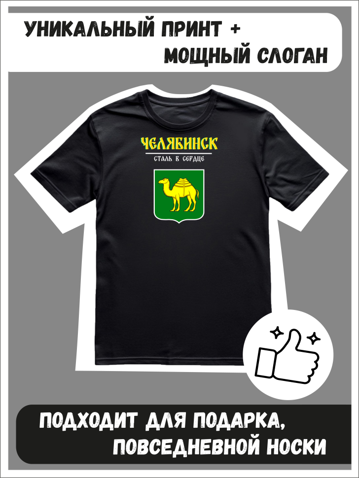 Футболка оверсайз с гербом Челябинск 2 Футболка оверсайз с гербом Челябинск 2