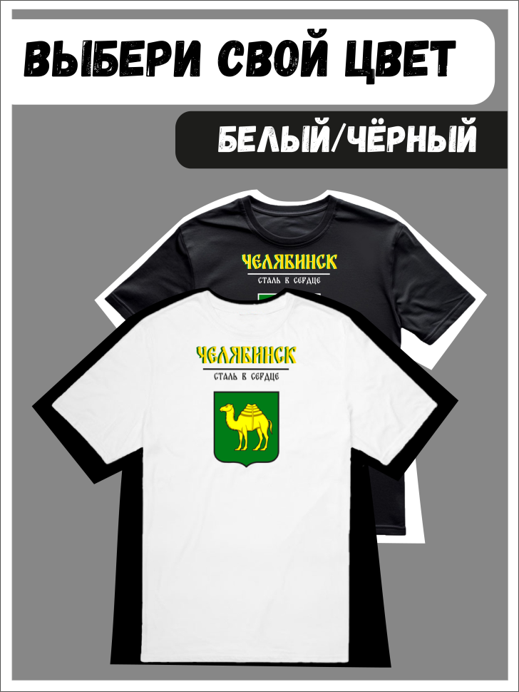 Футболка оверсайз с гербом Челябинск 2 Футболка оверсайз с гербом Челябинск 2