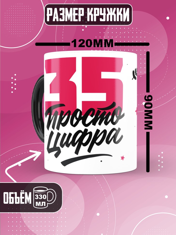 Кружка хамелеон керамическая с принтом на день рождения