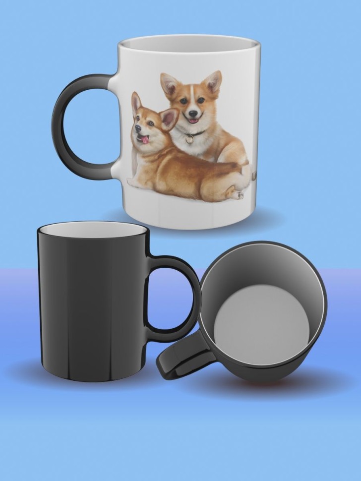 Кружка хамелеон керамическая большая для чая с принтом Кружка хамелеон керамическая большая для чая с принтом