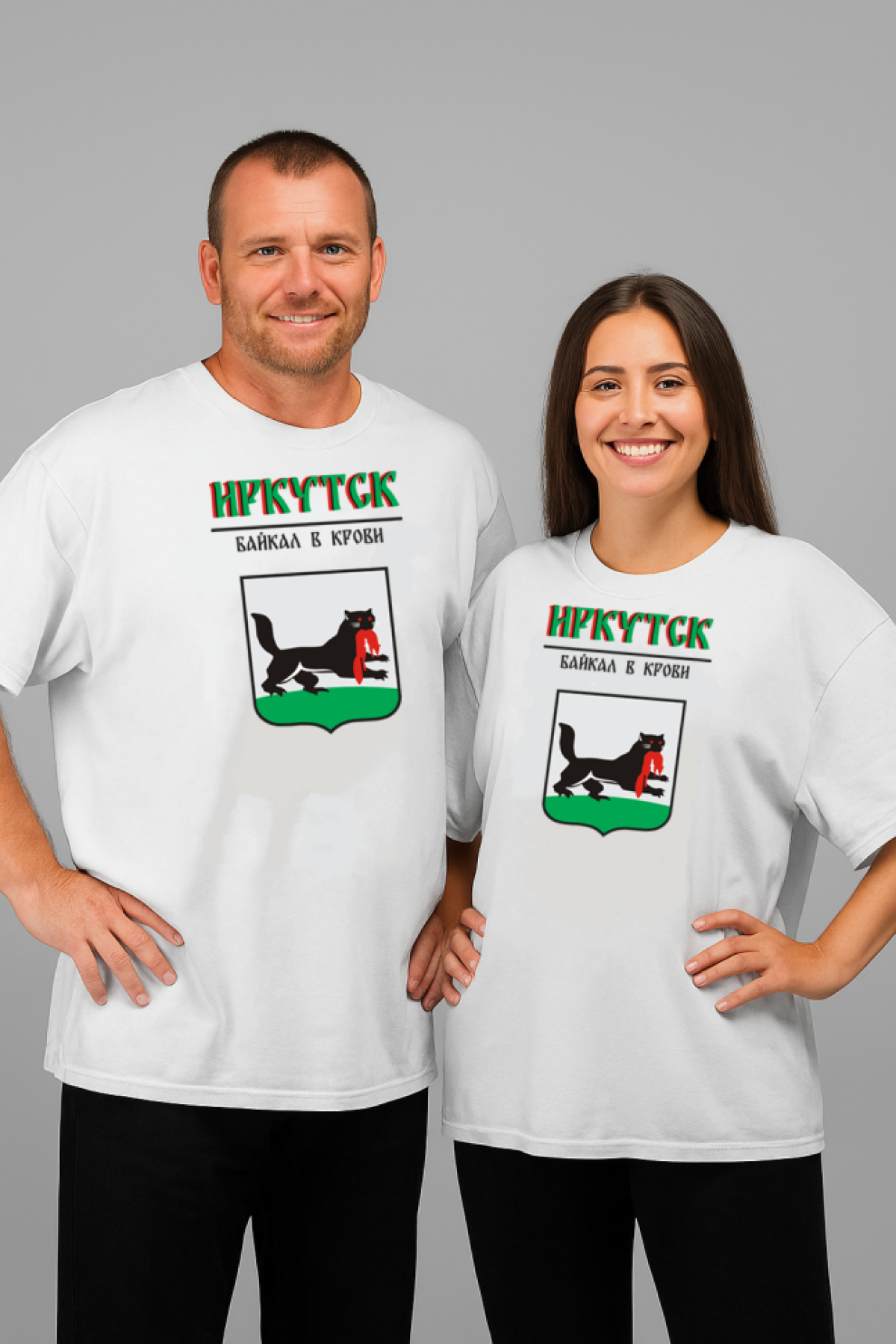 Футболка оверсайз с гербом Иркутск 1 Футболка оверсайз с гербом Иркутск 1