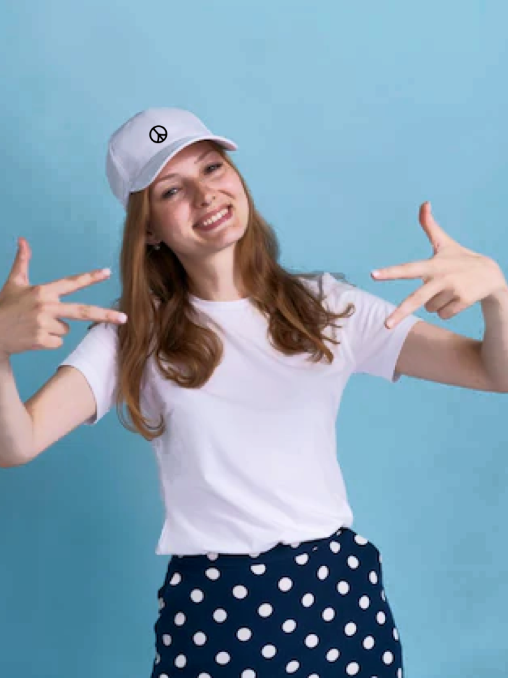 Бейсболка кепка черная принт знак мира onesize Бейсболка кепка черная принт знак мира onesize