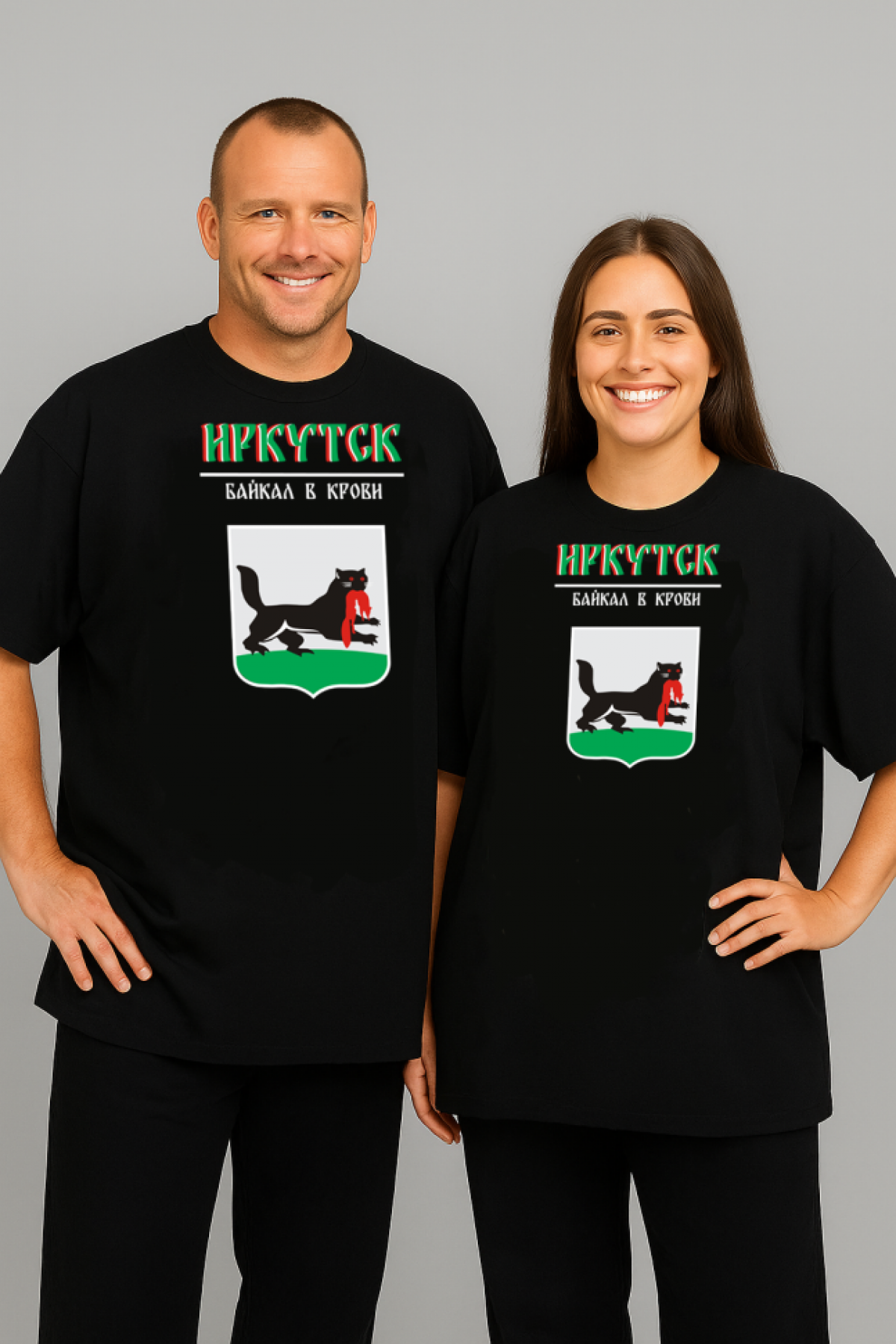 Футболка оверсайз с гербом Иркутск 2 Футболка оверсайз с гербом Иркутск 2