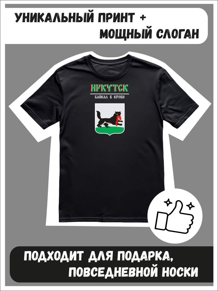 Футболка оверсайз с гербом Иркутск 2