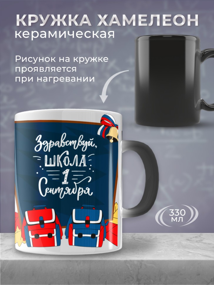 Кружка хамелеон керамическая для чая кофе с принтом